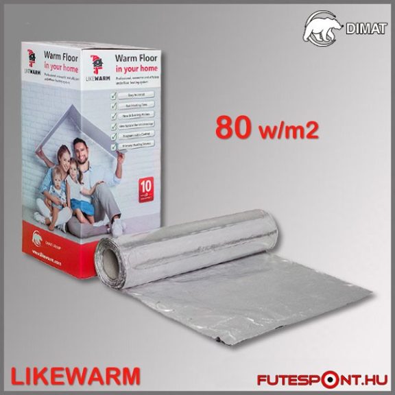 LikeWarm F-Mat 80W/m2-2,0 ALU fűtőszőnyeg (2,0m2) LikeWarm F-Mat 80W/m2-2,0 ALU fűtőszőnyeg (2,0m2)