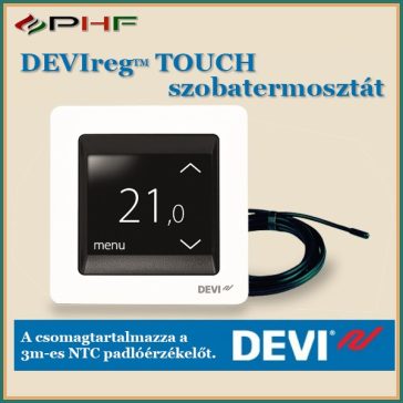   DEVIreg™ Touch termosztát  - padló -és levegőérzékelővel